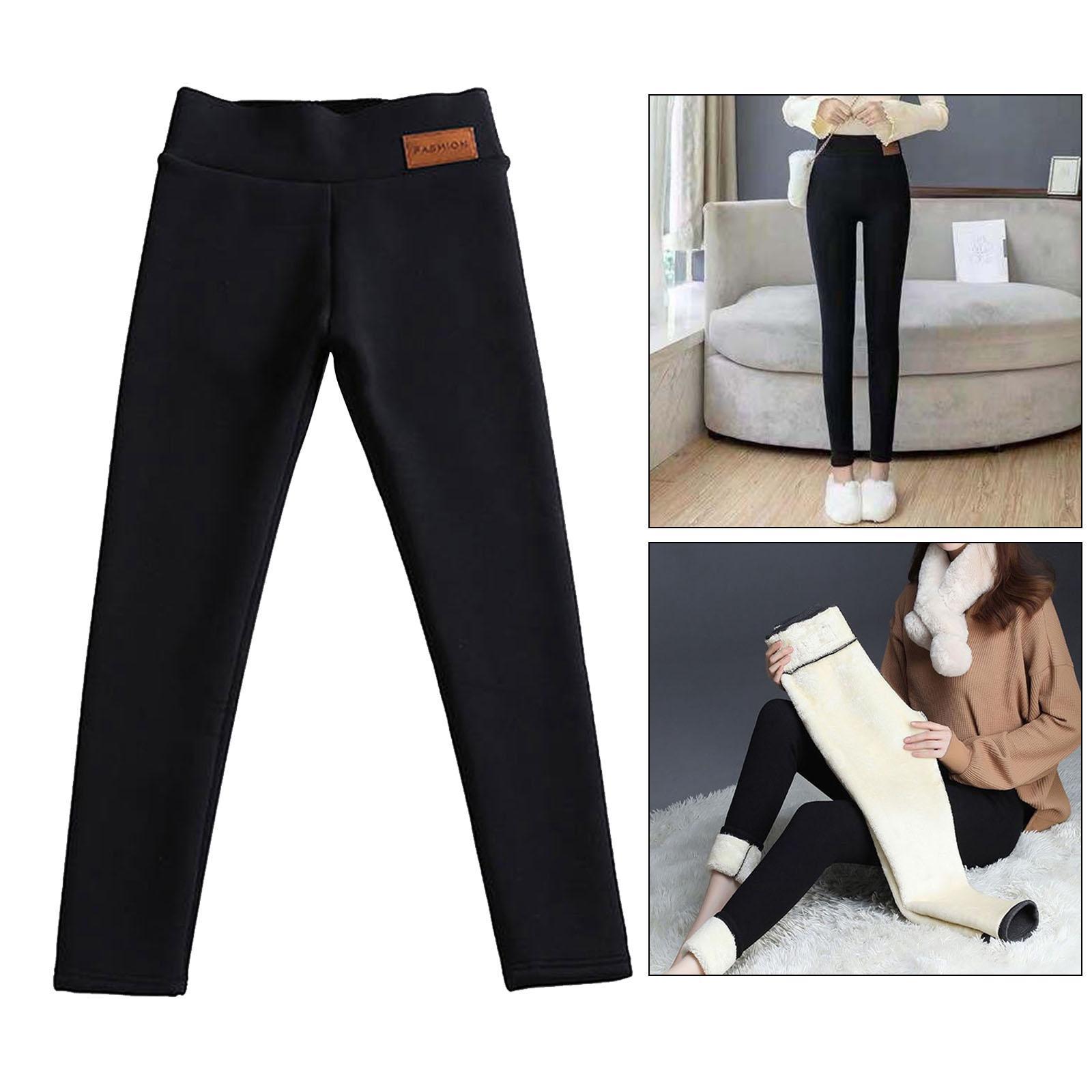 Women's Casual Fleece Lined Warm Leggings Thicken Pants Winter Warm S