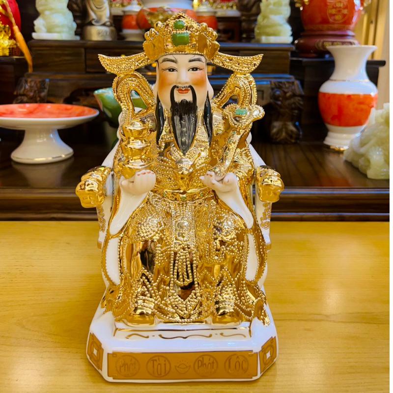 [HÀNG CAO CẤP] Tượng Thờ Thần Tài Thổ Địa RỒNG VIỆT, Ông Thần phát dát vàng kim cao cấp