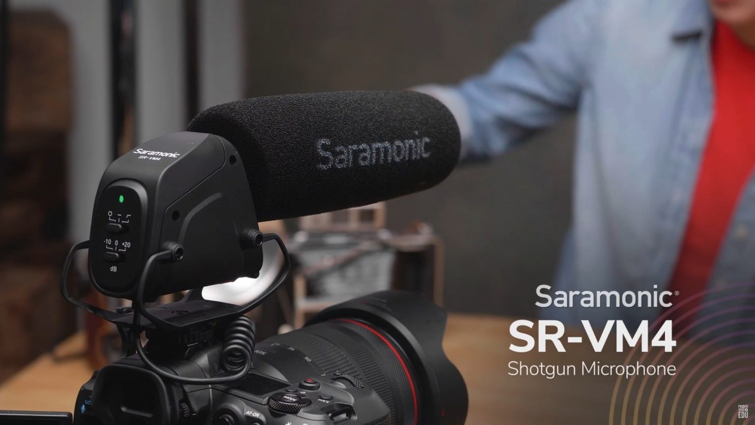 Saramonic SR-VM4, Micro Thu Âm Shotgun Cho Máy Ảnh DSLR - Hàng Chính Hãng