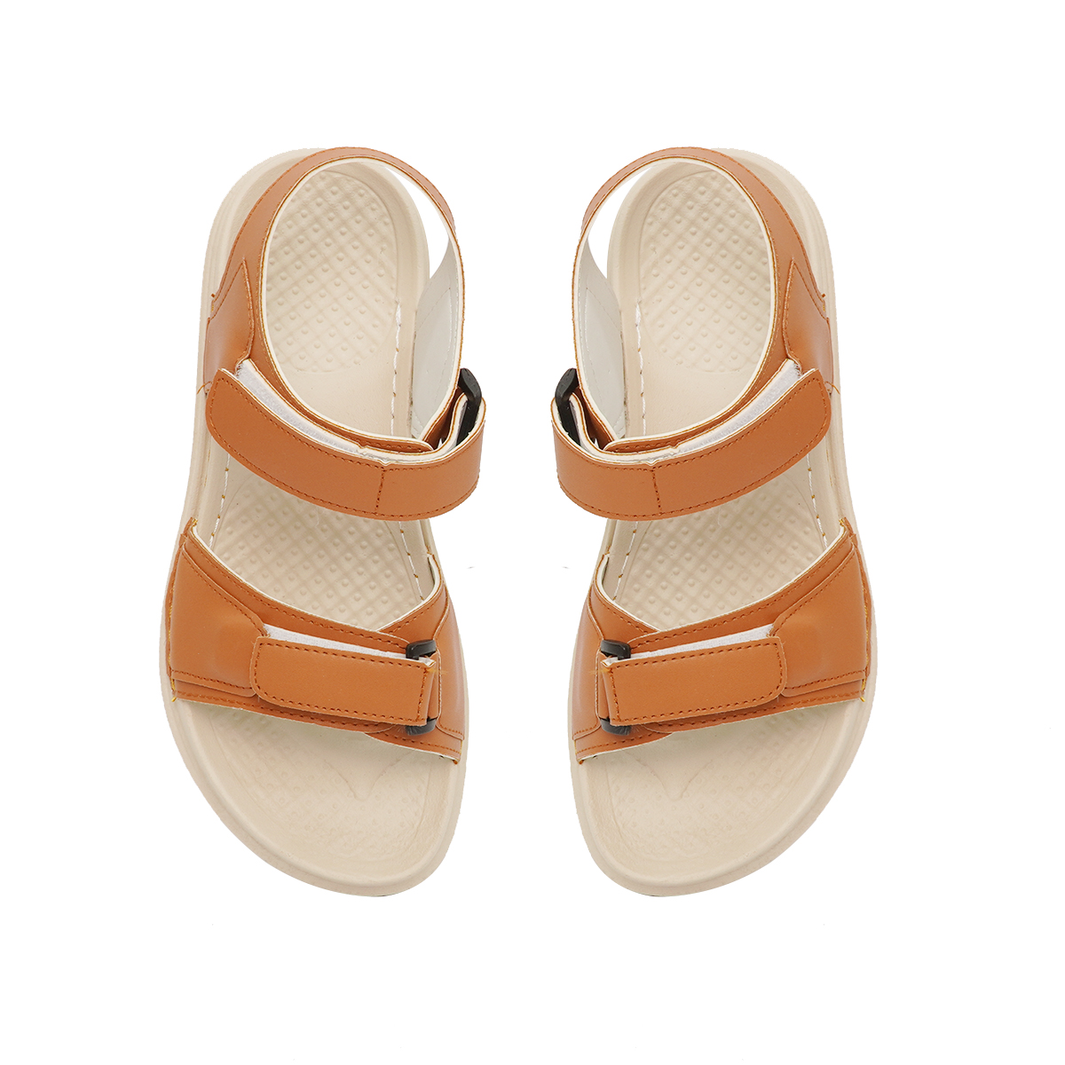 Sandal Nữ Quai Ngang Cao 2cm Đế Cao Su Nguyên Khối Chóng Trượt Mã HNSDX2F804