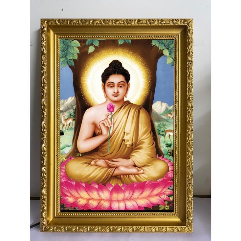 Tranh đèn led siêu mỏng trang trí phòng thờ, tranh đèn led 3D hiện đại cao cấp