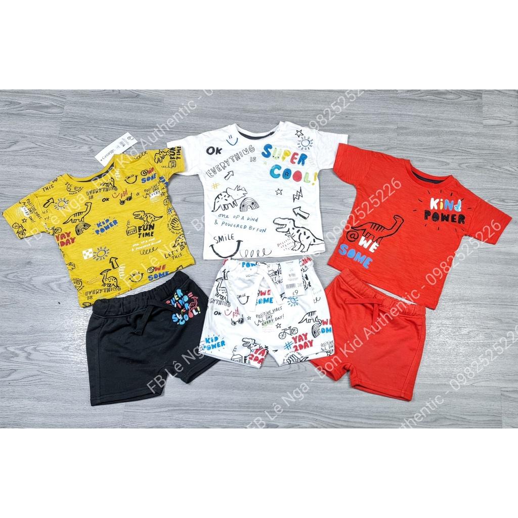 Bộ cộc cotton khủng long GEOGRE_UK size từ 12-18m đến 6-7y