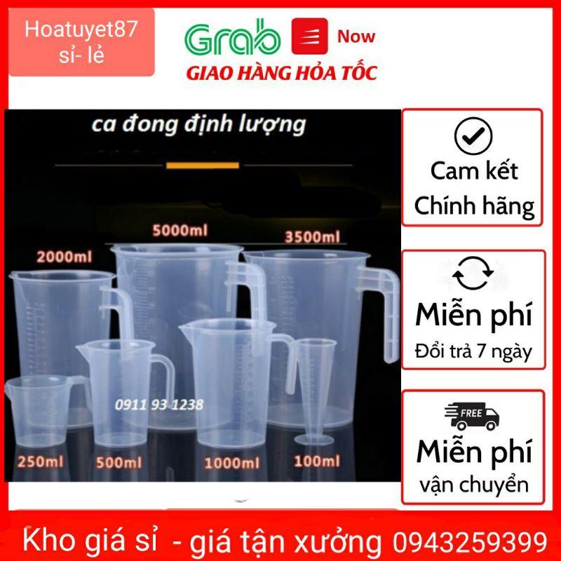 Ca cốc ly đong nhựa đinh lượng pha chế chia 50ml - 100ml - 250ml - 500ml - 1000ml