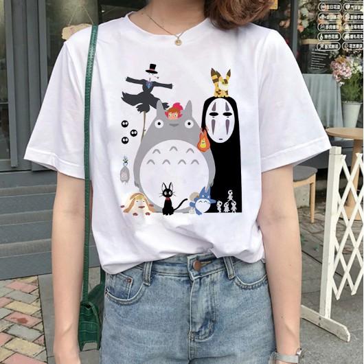 Áo thun tay ngắn in hình Studio Ghibli Femme