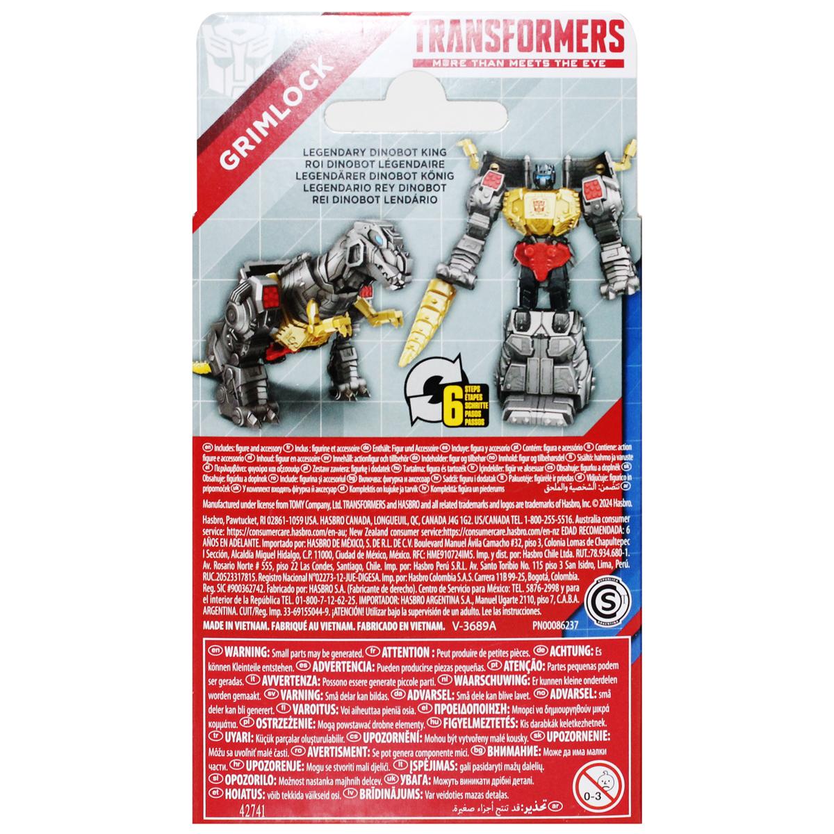 Đồ Chơi Mô Hình Grimlock Nguyên Bản 4.5 Inch - Hasbro F8587/F8581