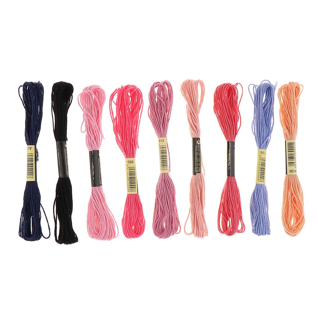Embroidery Starter Kit Cross Stitch Tool Kit with Colours Embroidery Thread,