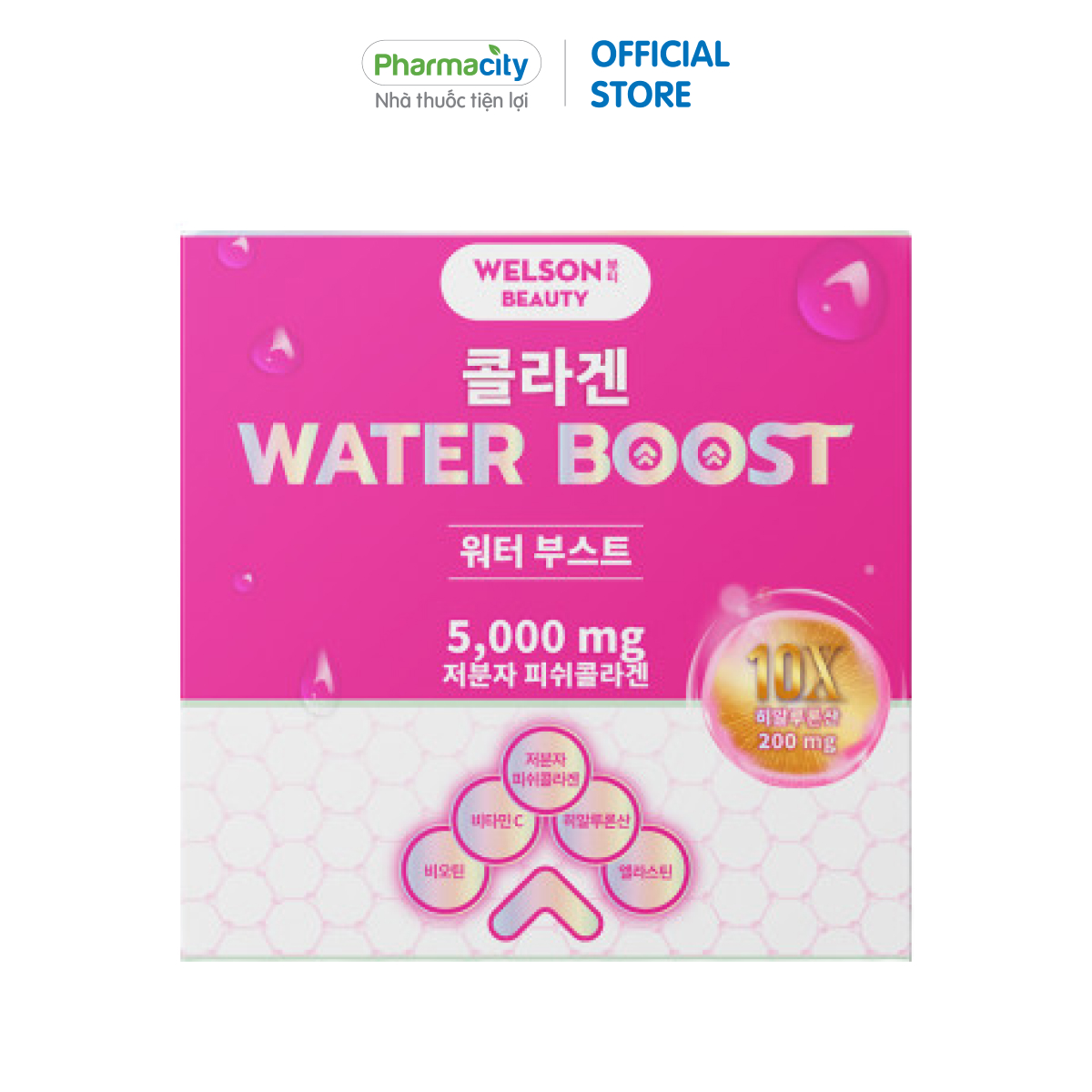 Nước uống bổ sung collagen Welson Beauty 10x Water Boost