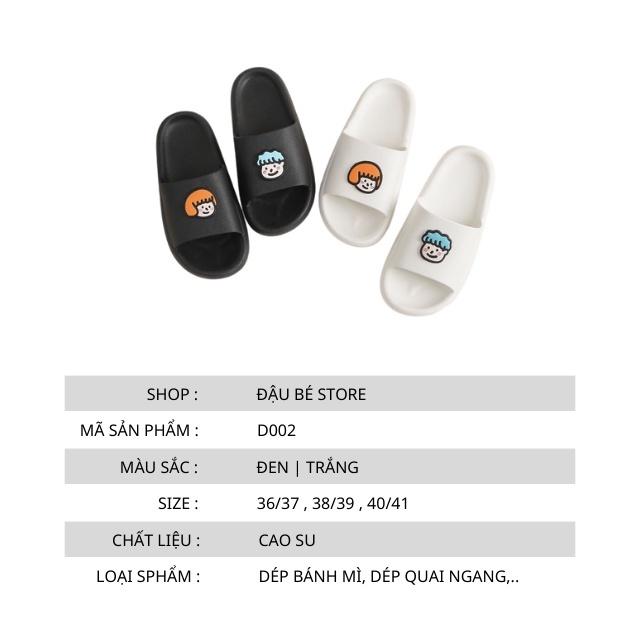 Dép Đế Bánh Mì / Mỳ Ulzzang Boy & Girl - Dép Lê Nữ Quai Ngang Hottrend Nhiều Màu Siêu Êm Chống Trơn Trượt - Daube - D002