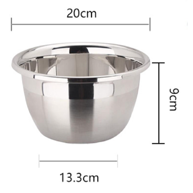 Âu Trộn Bột Tô Thố Bowl Bát Trộn Mặt Nạ Làm Bánh Bằng Inox Chất Lượng Cao - BOWL