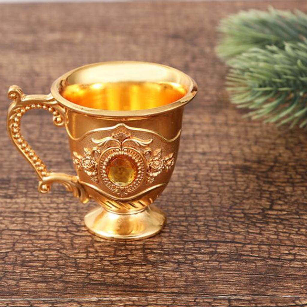 2x Wine Cup Liquor Glass Engraved Wine Glass European Style for Room Bar