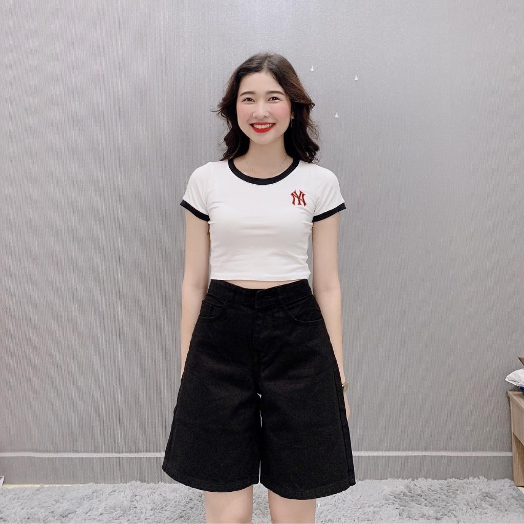 Quần Short Kaki Lửng Ulzzang, Ống rộng lưng cao Dáng Hàn Quốc SKA01 (KKN)
