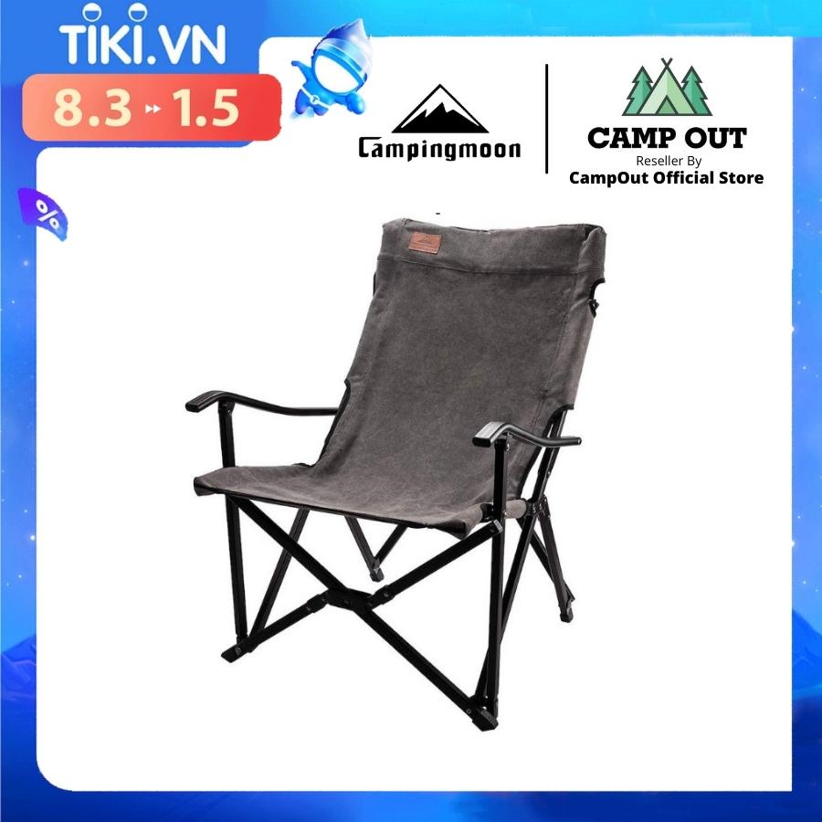 Ghế cắm trại campingmoon campoutvn cắm trại dã ngoại du lịch ghế câu cá xếp gọn tay cầm sang trọng glamping vài thoáng khí  F-1003C-H A248