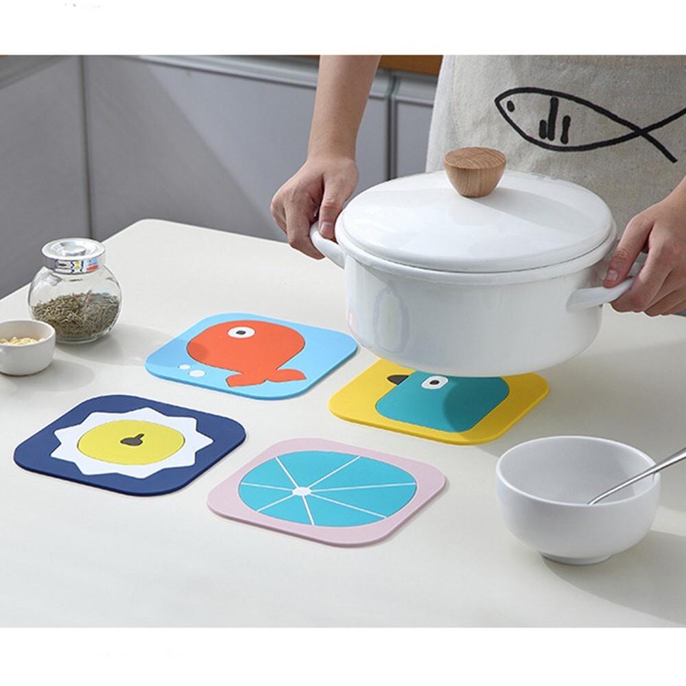 Miếng Silicon Lót Cốc/Lót Nồi - Chén, Tách, Ly Chịu Nhiệt, bảo vệ mặt bàn.
