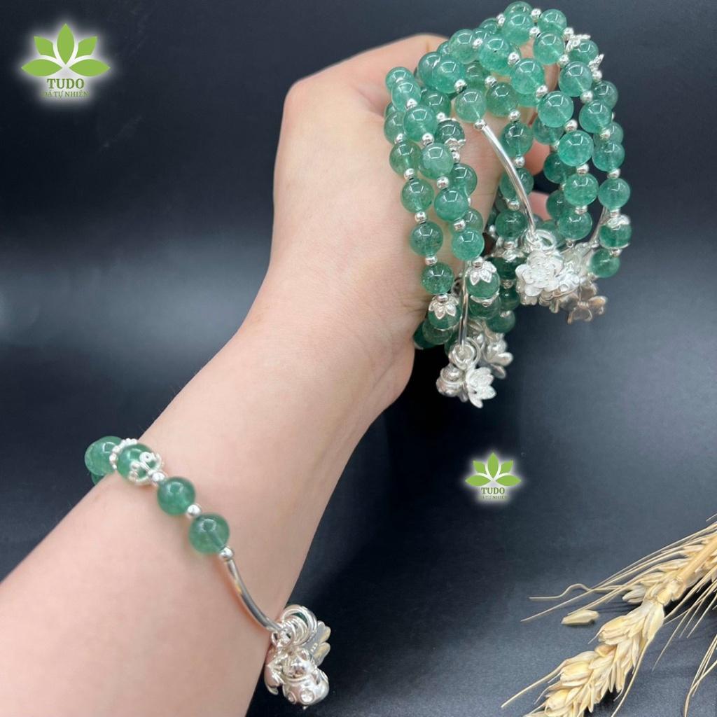Vòng Phong Thủy Mệnh Mộc, Hỏa TUDO VCBTADX AG925 Charm Hoa, Mèo, Cỏ 4 Lá - Tài Lộc, May Mắn B54K740