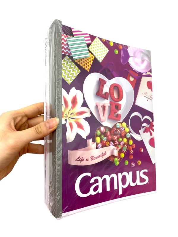 Combo 5 Tập Học Sinh B5S 4 Ly Ngang 120 Trang Gift - Campus NB-BSGIF120 (Mẫu Màu Giao Ngẫu Nhiên)