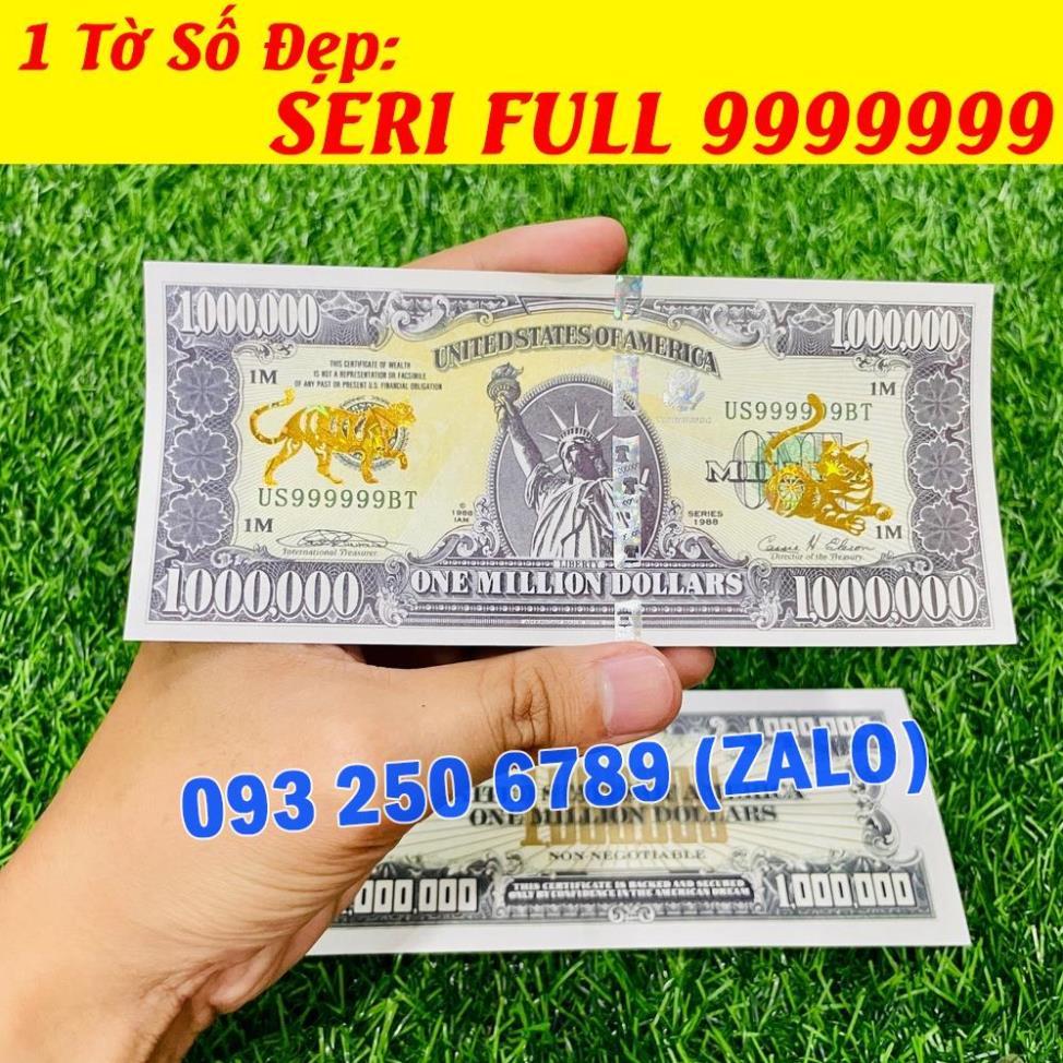 Số Cực Đẹp 9999999 - Tiền 1 Triệu USD Hình Con Mèo mạ vàng lưu niệm Tết 2023