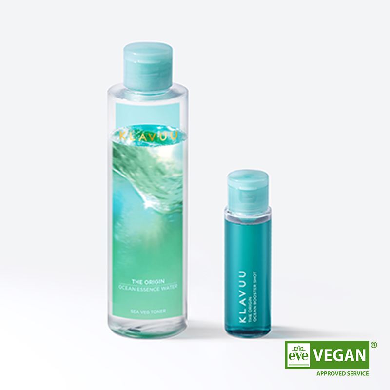 Bộ Toner Tinh Chất KLAVUU Ocean Essence Water Sea Veg Toner  & The Origin Ocean Booster Shot (170ml+30ml)