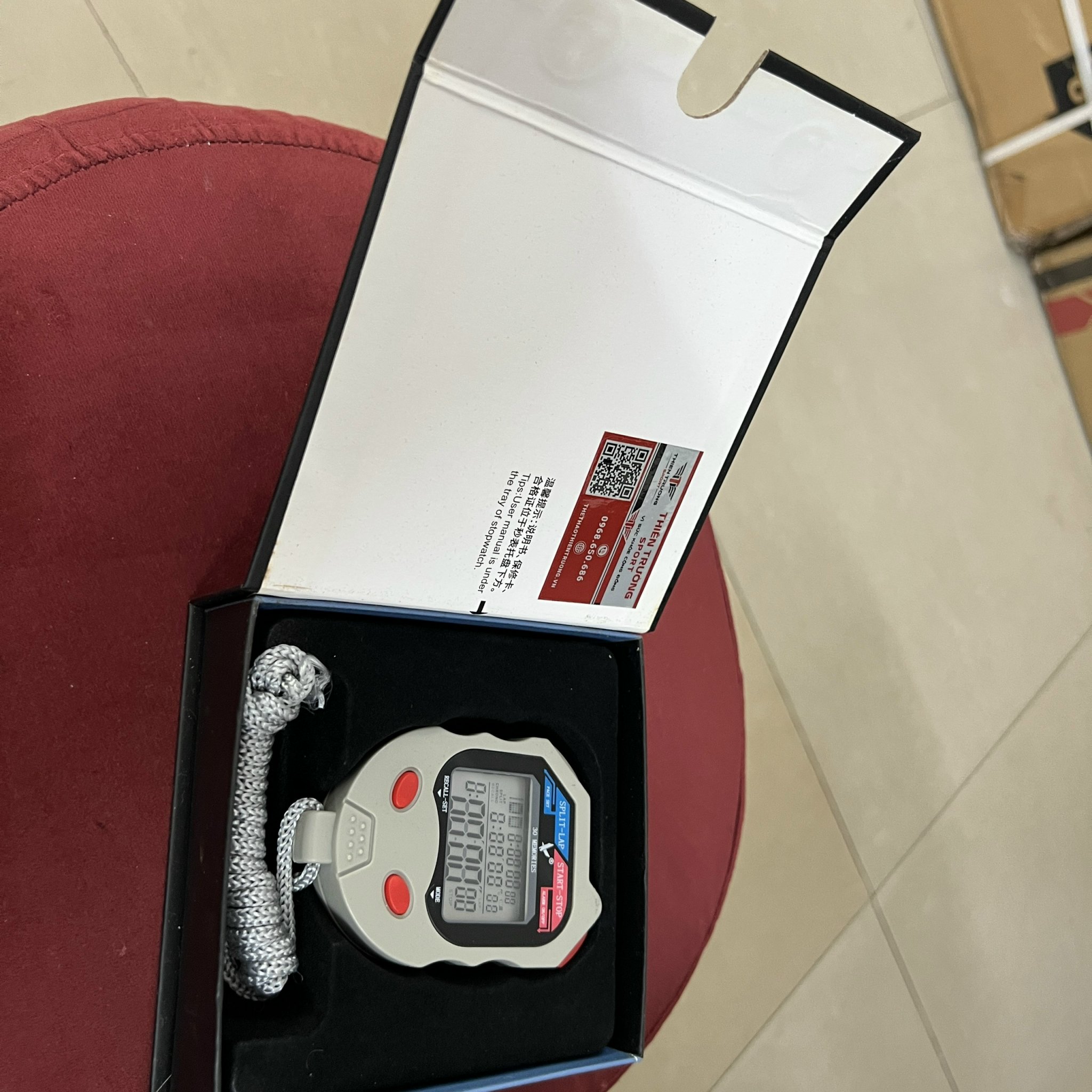 Đồng hồ bấm giây, bấm giờ PC530 bộ nhớ 30LAP, đồng hồ đo hiệu suất công việc T THIEN TRUONG SPORT