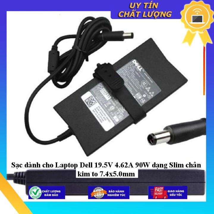 Sạc dùng cho Laptop Dell 19.5V 4.62A 90W dạng Slim chân kim to 7.4x5.0mm - Hàng Nhập Khẩu New Seal