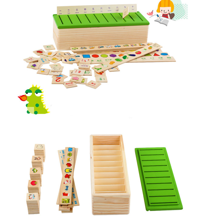 Giáo cụ Montessori - Hộp phân loại theo chủ đề bằng gỗ