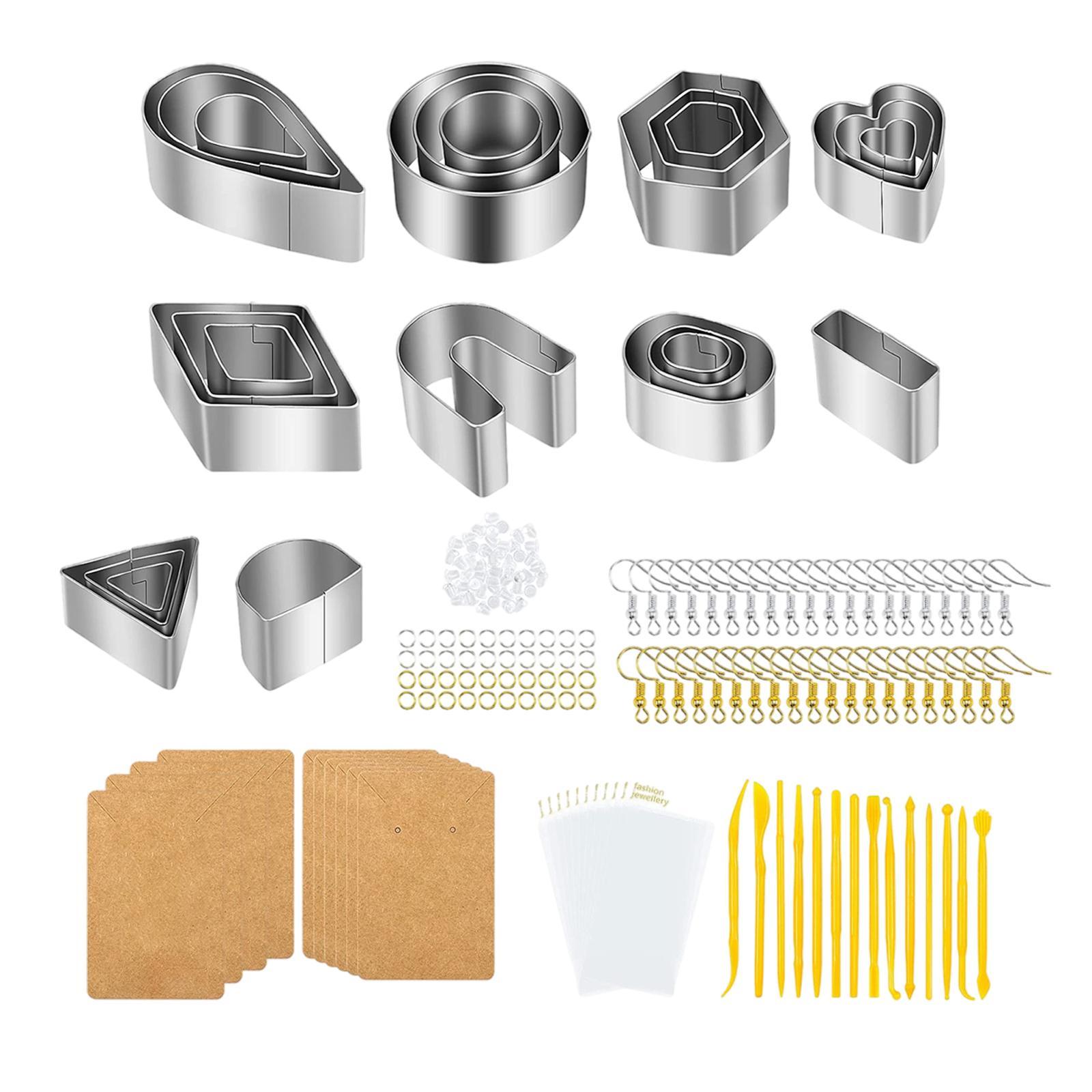24PCS Clay Cutters Clay DIY Tool Set, Polymer Clay Cutter Punch Mold, 14PCS Clay Sculpting Tool, for Clay Earring Making