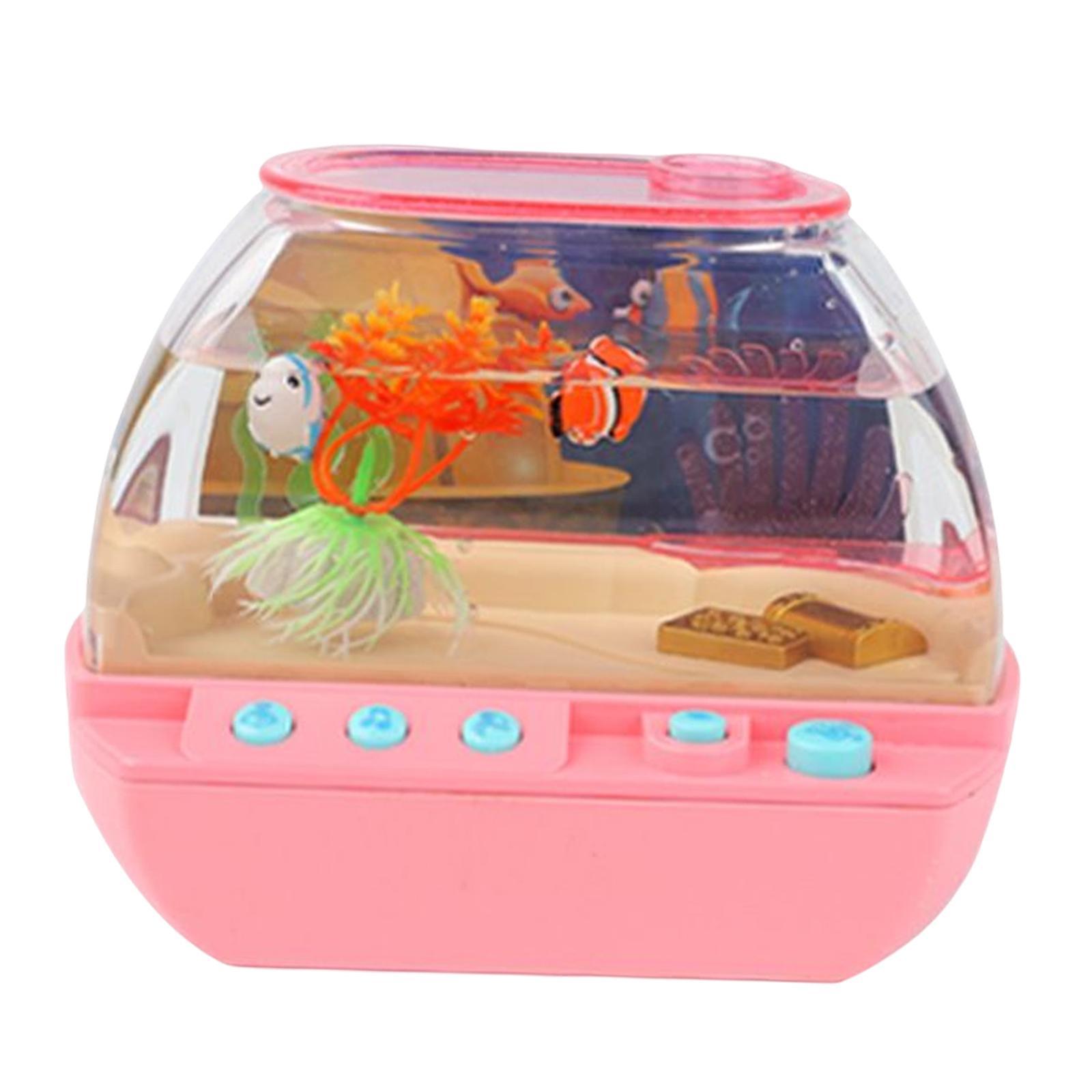 aquarium toys tank aquarium mini  Blue