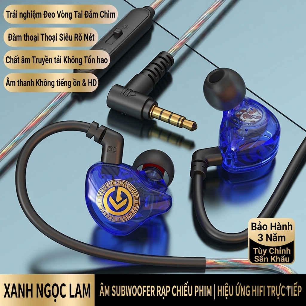 Tai Nghe Thể Thao Có Dây KG01/KG02, Nhét Tai Có Micro, Jack 3.5mm Dây 1.2m - miếng lót chuột