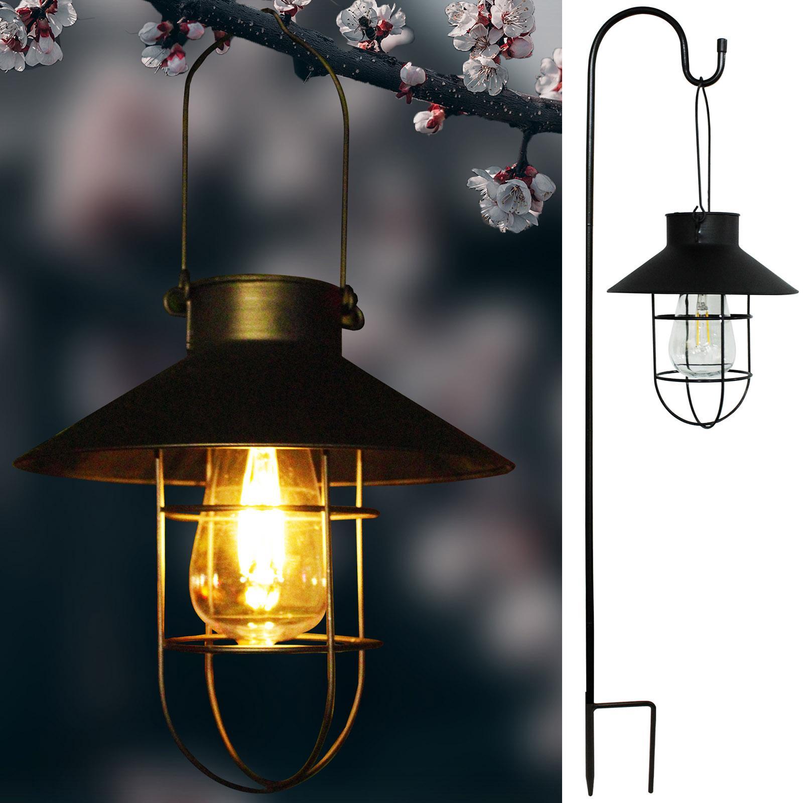2x Solar Lantern Lamp Waterproof IP65 Lights Landscape for Patio