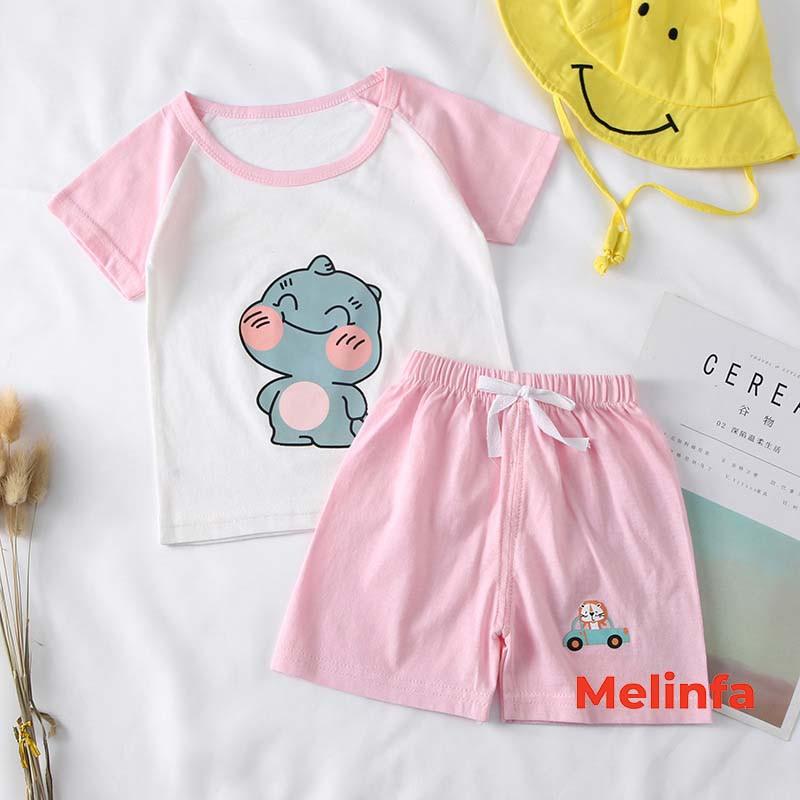 Bộ quần áo trẻ em, set bộ đồ cotton trẻ em bé trai và bé gái ngắn tay quần short mã VABD0125