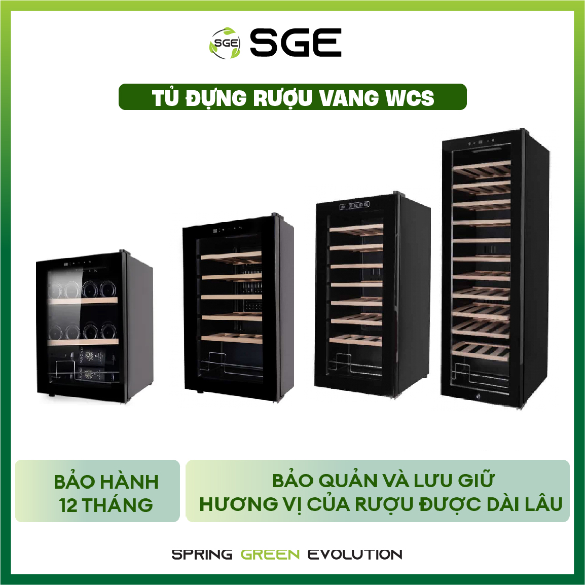 Tủ Rượu, Tủ Mát - Tủ Uớp, Bảo Quản Rượu Vang WCS24 . Hàng Nhập Khẩu Chính Hãng Thái Lan