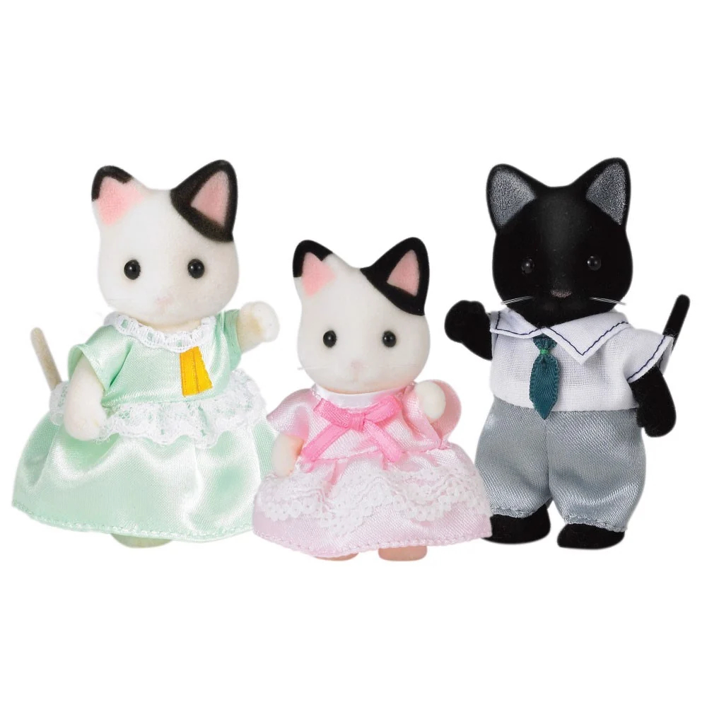 Đồ chơi mô hình Sylvanian Families Gia đình mèo Tuxedo - 3 nhân vật