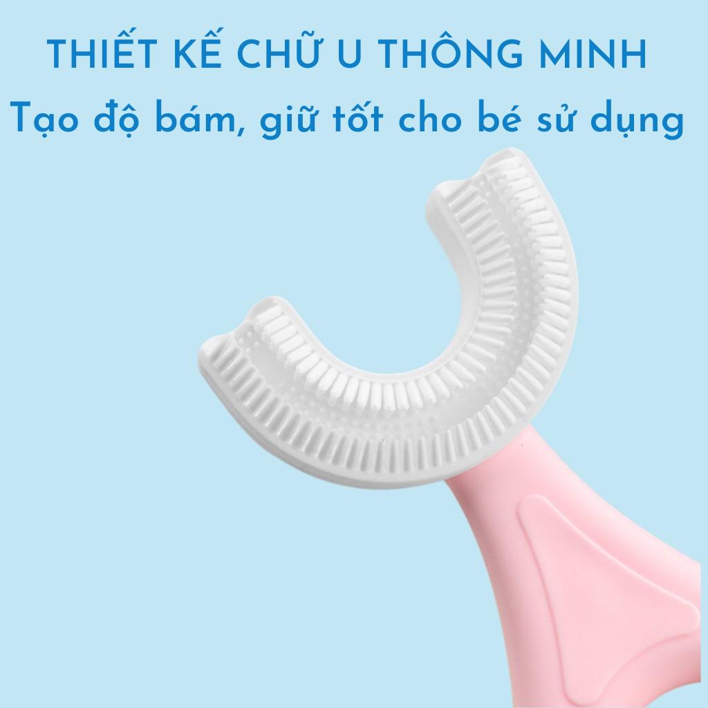 Bàn Chải Đánh Răng Chữ U Thông Minh Chất Liệu Silicon Cho Bé Từ 2 - 6 Tuổi