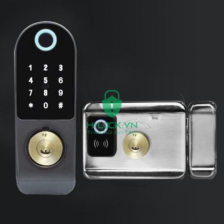 Khóa cửa vân tay APP TTLOCK, TUYA Tiếng Việt: từ xa bằng điện thoại, vân tay, mã số, thẻ từ, 2 mặt vân