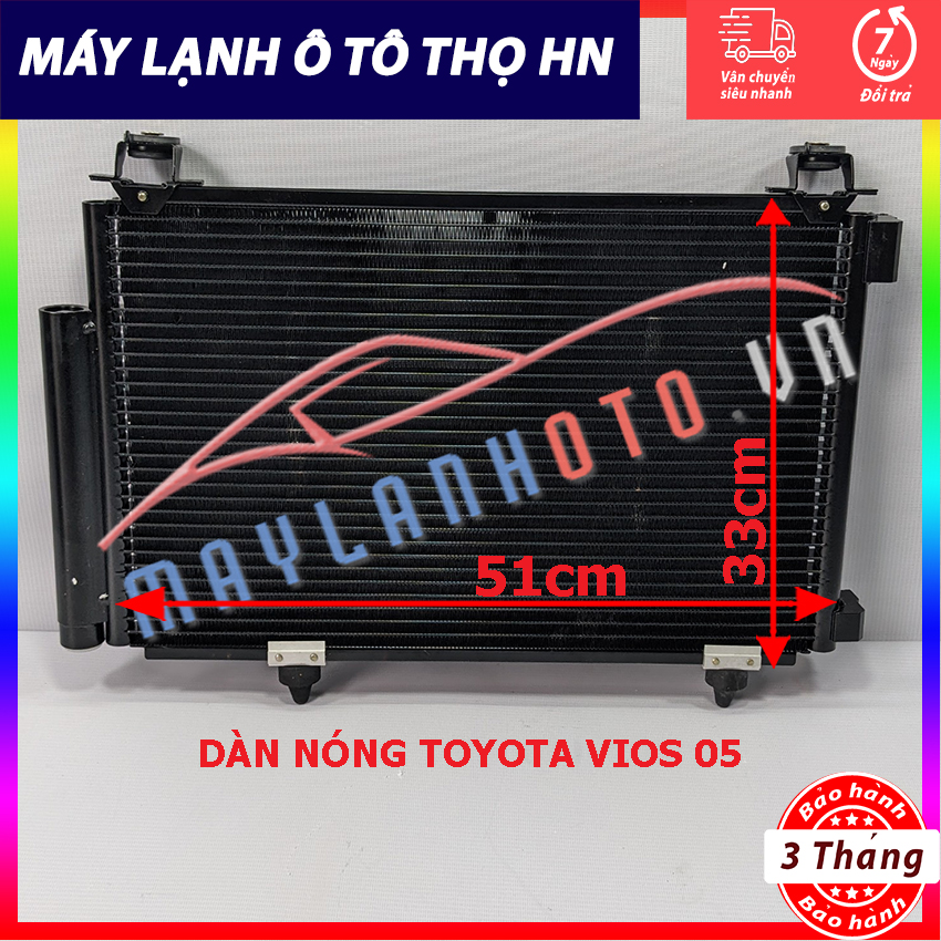 Dàn nóng Toyota Vios 2005 Hàng xịn Thái Lan