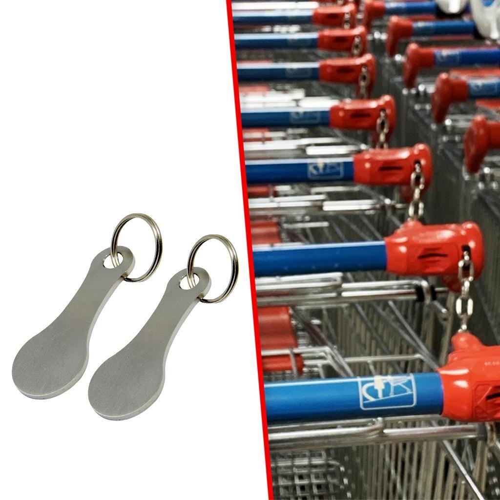Shopping Trolley Key Trolleys Token Keychain Swivel Lobster Clasp