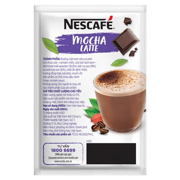 Hình ảnh Cà Phê Hòa Tan Nescafé Latte Vị Sô Cô La (Hộp 10 Gói x 24g)