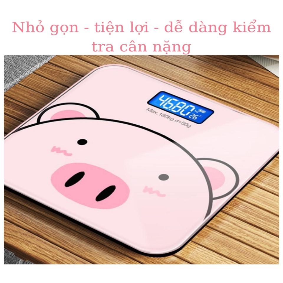 Cân Sức Khỏe Điện Tử Mini Hình Heo Hồng với Màn Hình Điện Tử có Trọng Lượng Tối Đa 180Kg và Đo Nhiệt Độ Phòng-Yumeshop94