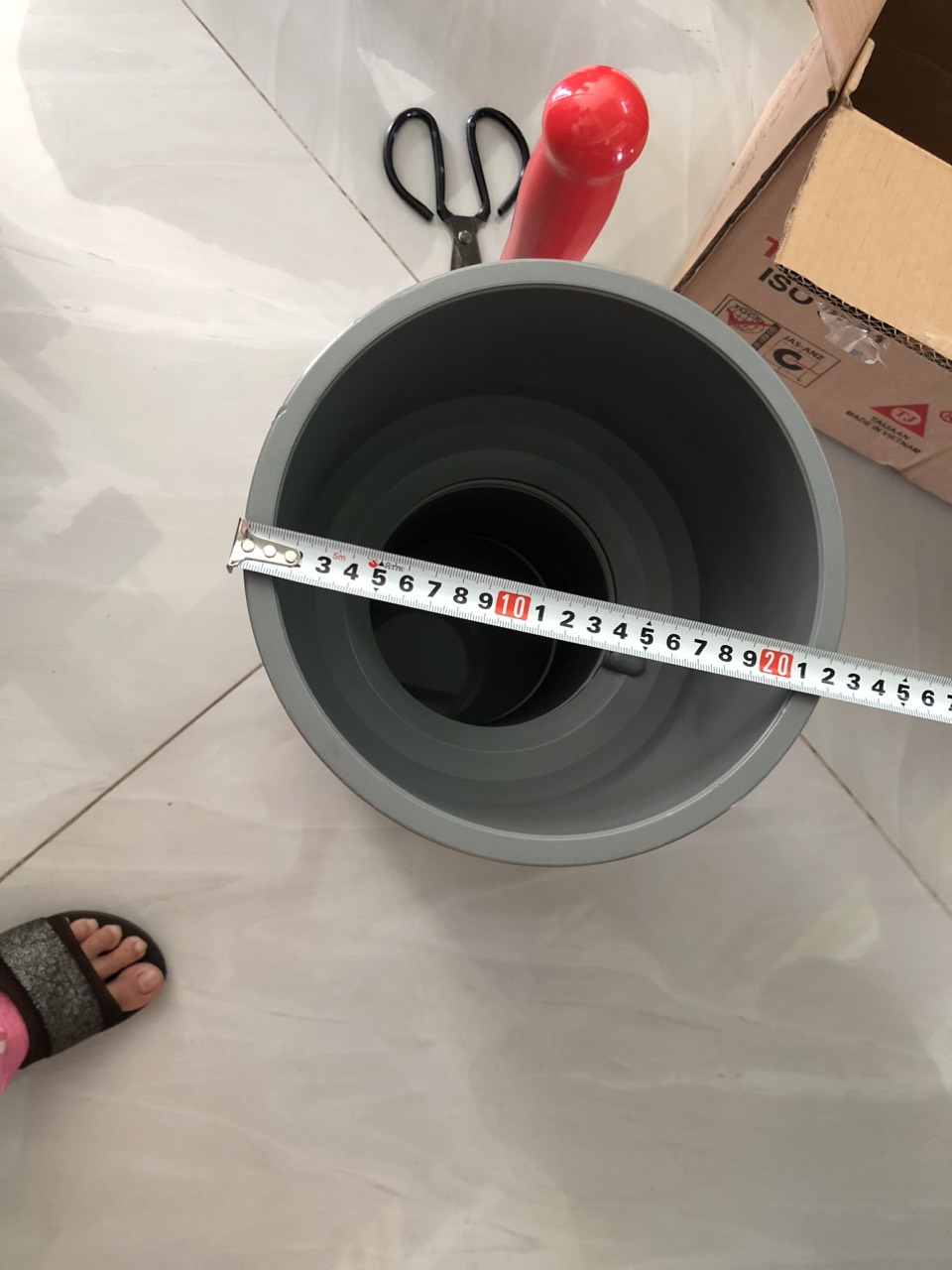 Van khóa PVC 200mm van nhựa size lớn Taijan