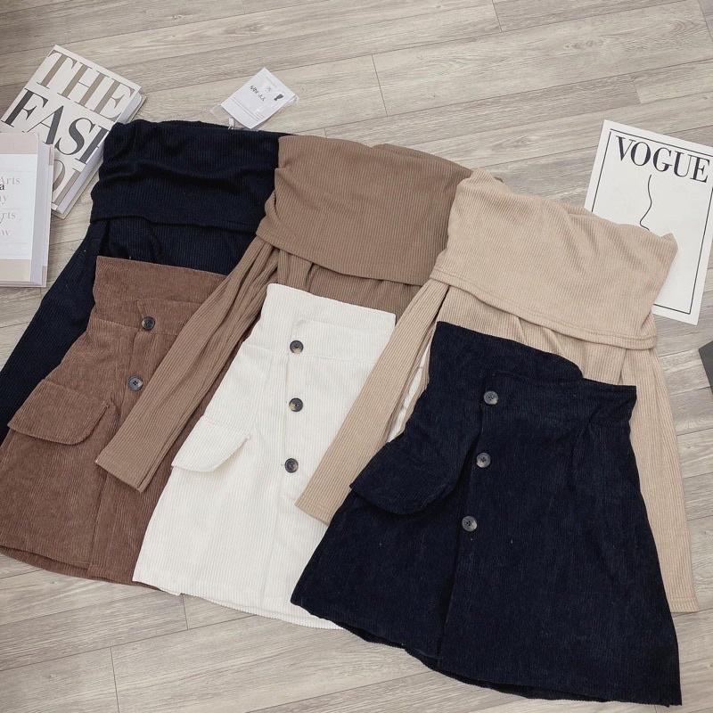 CHÂN VÁY NHUNG TĂM XỊN XÒ