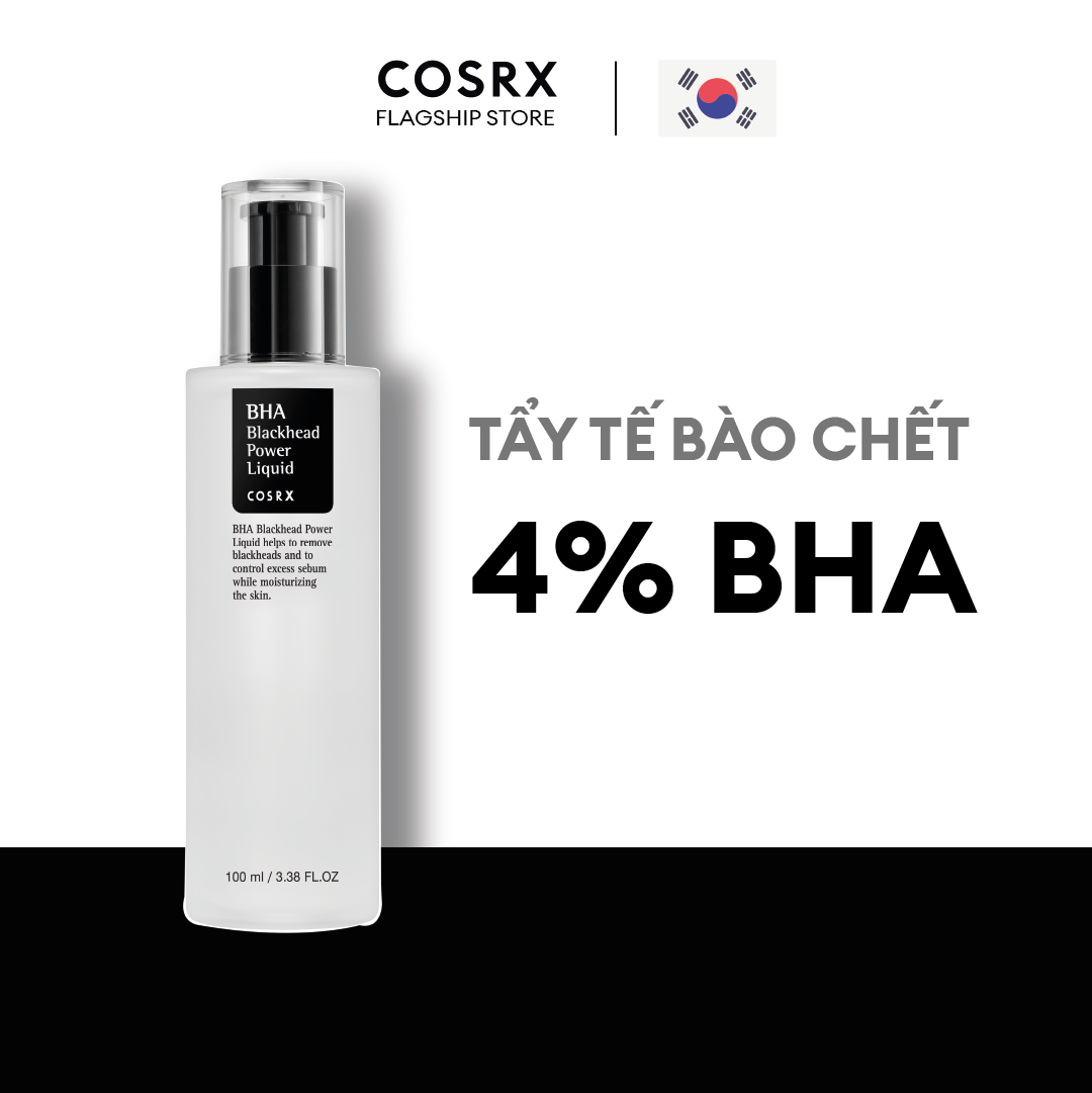 Dung Dịch Tẩy Tế Bào Chết Hoá Học 4% BHA COSRX Blackhead Power Liquid Exfoliator 100ml