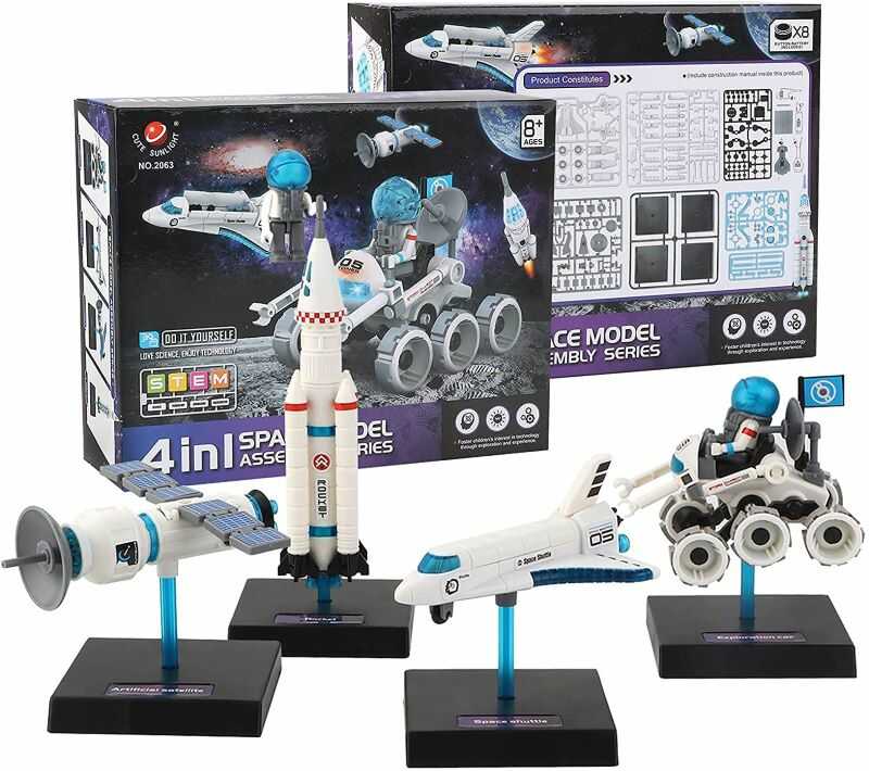QUÀ TẶNG ĐỒ CHƠI CHO BÉ TRAI | BỘ LẮP RÁP STEM TRƯNG BÀY 4 MẪU DU HÀNH VŨ TRỤ | 4 IN 1 SPACE MODEL ASSEMBLY SERIES