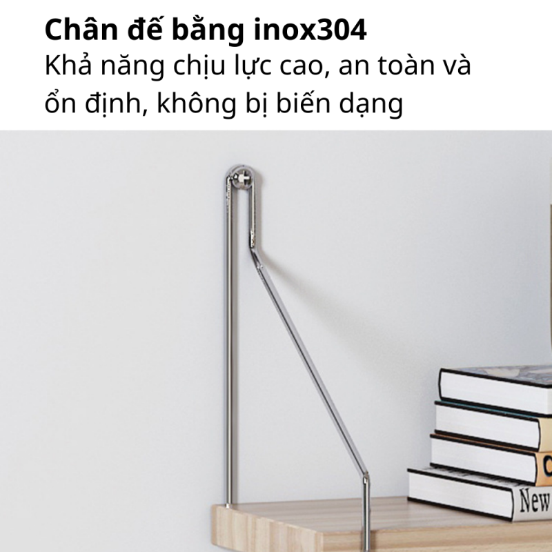 Giá Sách Treo Tường Trang Trí FIVO Mã FB40 Không Cần Khoan Tặng Kèm Đinh 4 Chân Chịu Lực Lên Đến 10KG Với Móc Inox Dễ Dàng Gắn Lên Tường