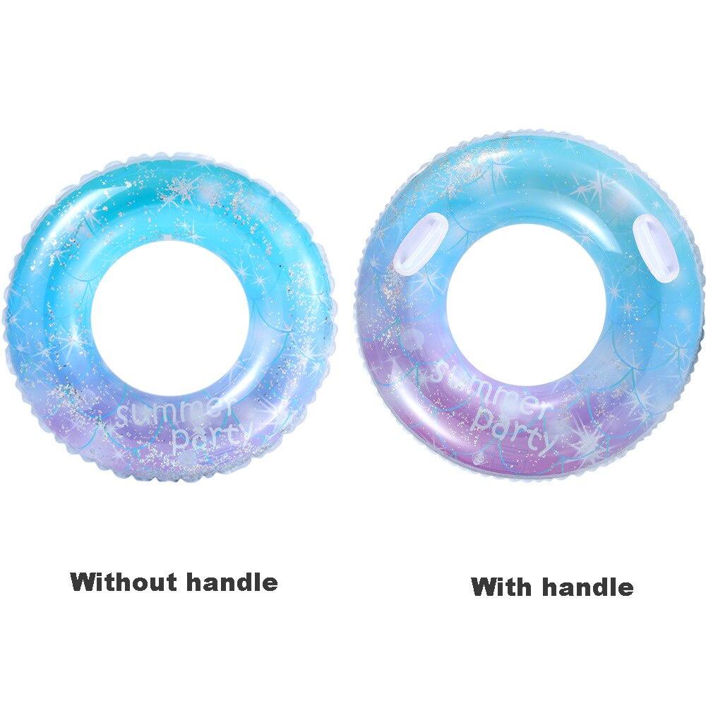 New Sequins Star Vòng bơi bơm hơi Vòng cao su PVC Vòng bơi dành cho người lớn Hồ bơi nổi Đồ chơi bên bãi biển mùa hè