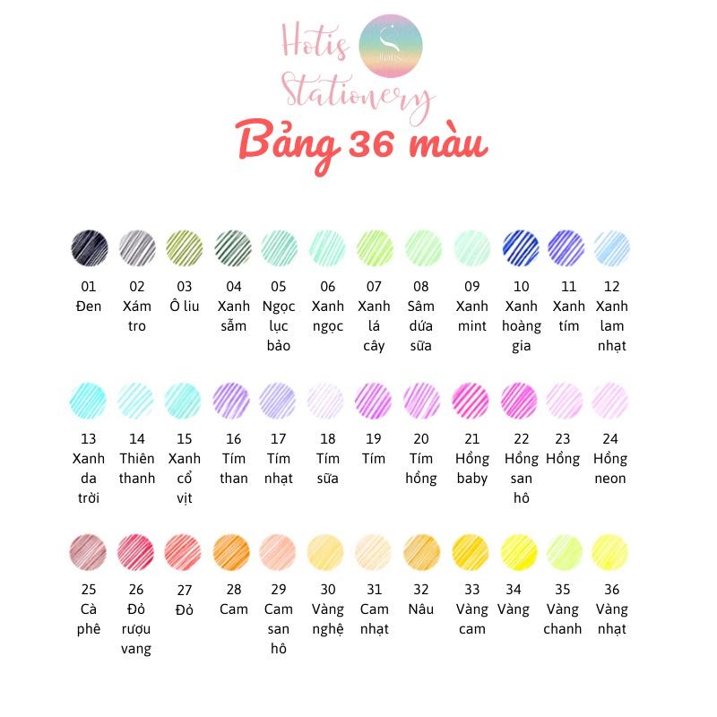 Set 12/24 Bút màu, bút line 38 màu ngòi 0.3mm Colorful Fairy Tale World