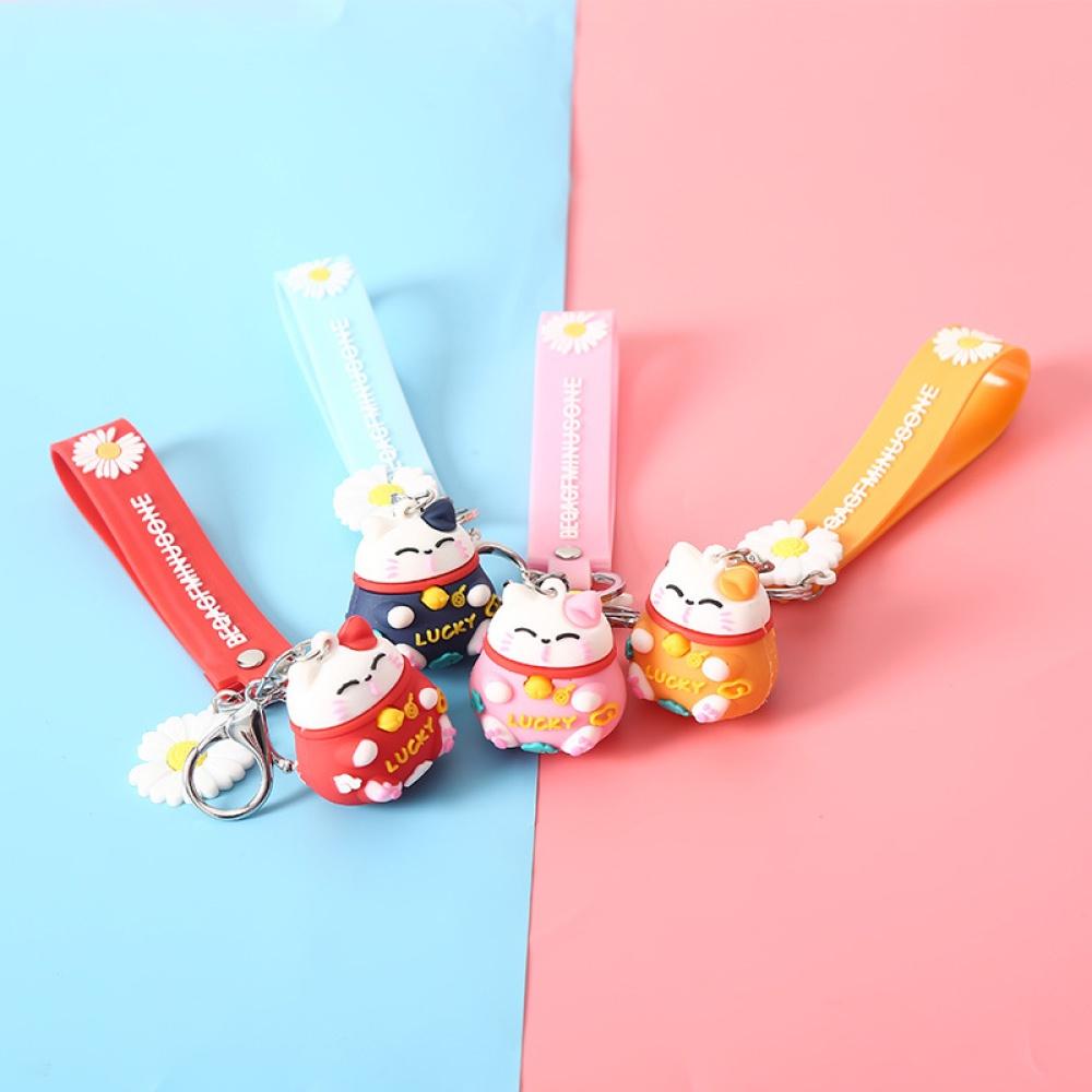 Móc chìa khoá Mèo Thần Tài Lucky, móc treo dễ thương mang lại sự may mắn, tài lộc