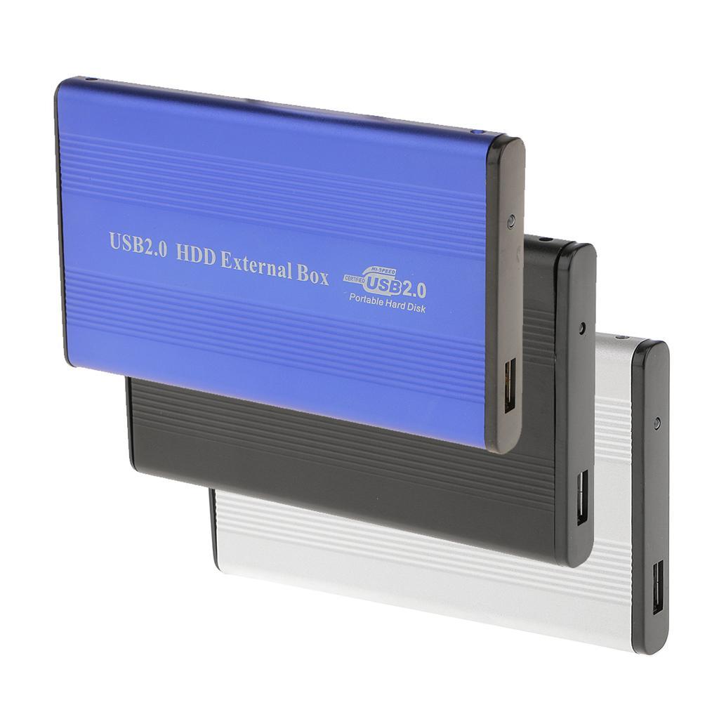 USB2.0 HDD Hard Drive External Enclosure 2.5" IDE PATA HDD Case Blue