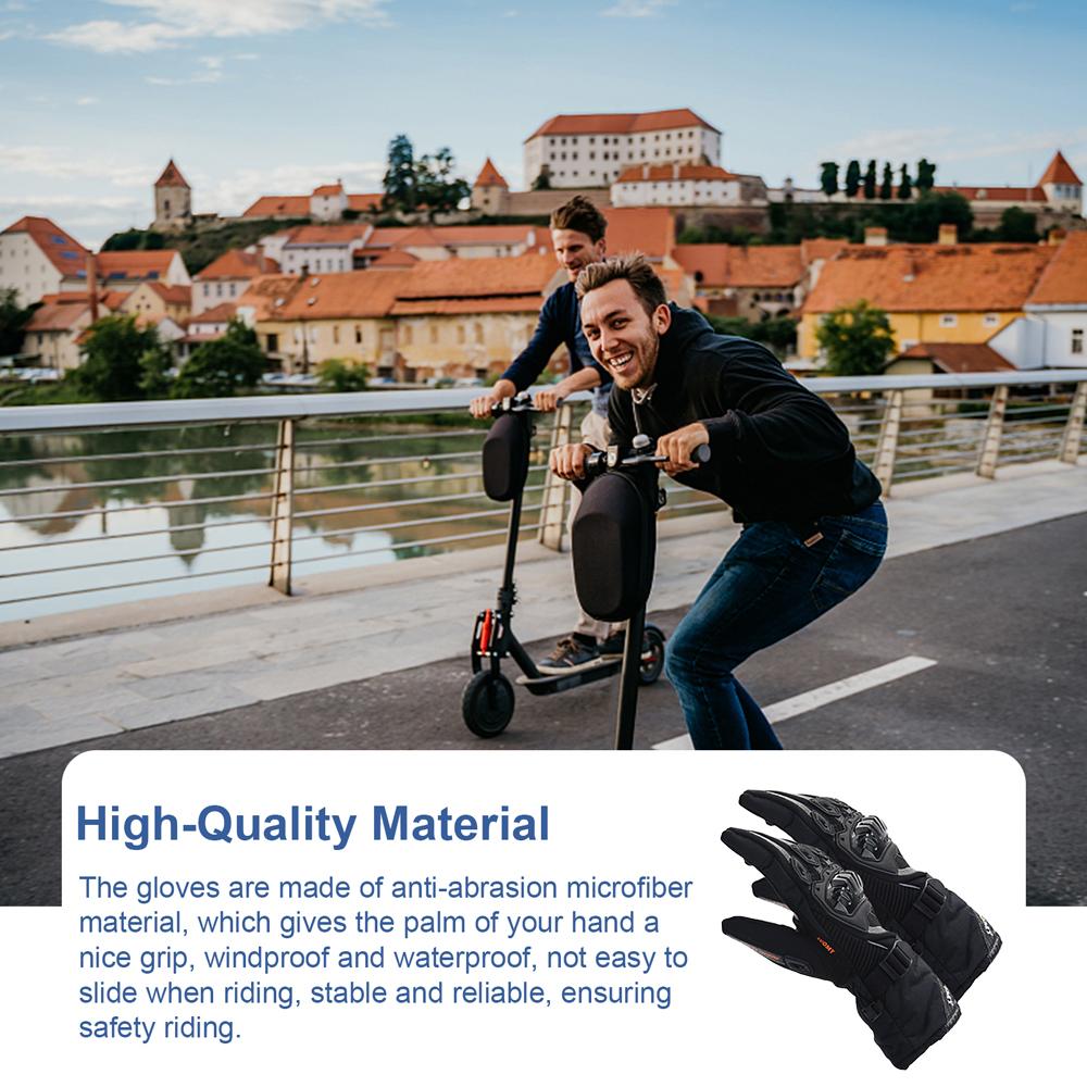 Winter Motorcycle Gloves for Men Women Windproof & Waterproof Thermal Touchscreen Gloves Cold Weather Racing Gloves for Cycling Riding Hiking Skating