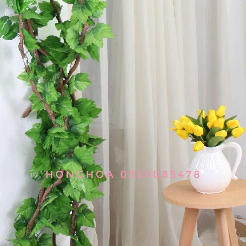 Dây lá nho giả dài 2m decor siêu xinh