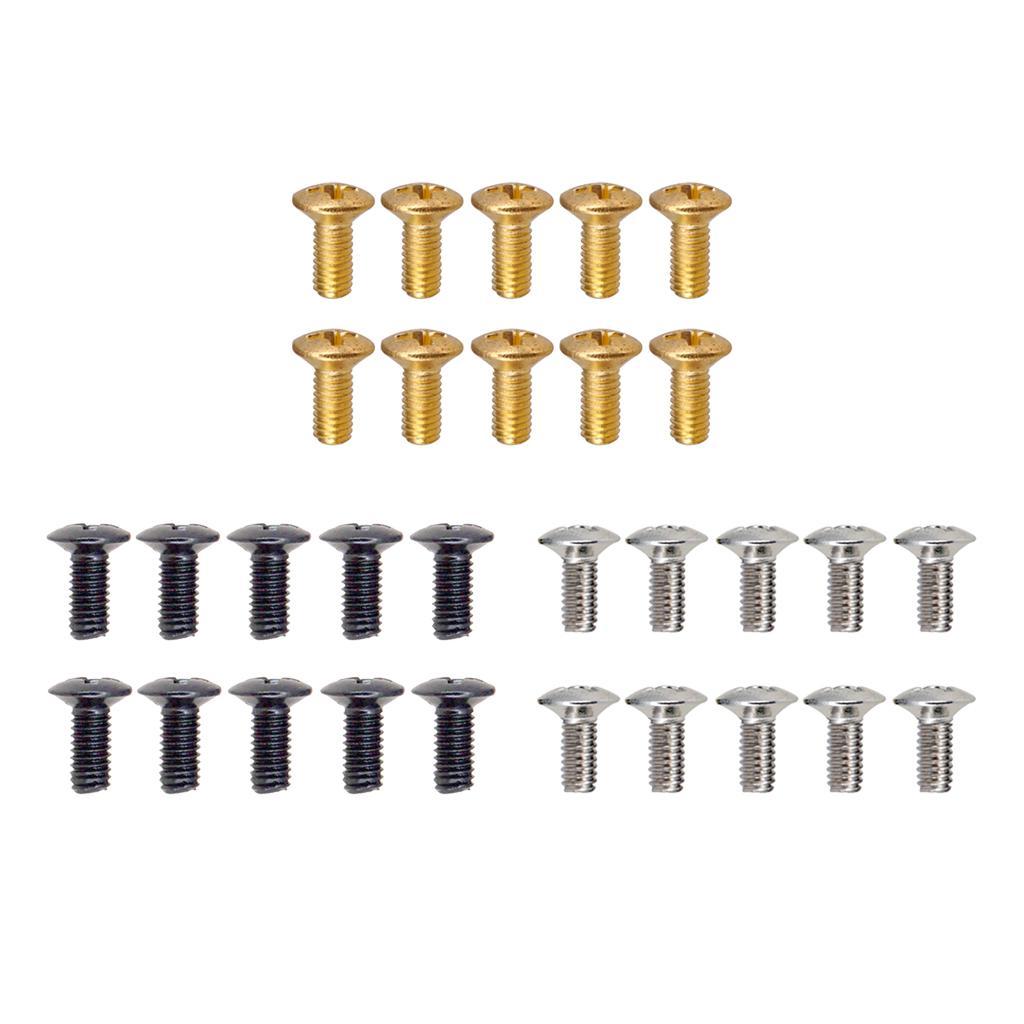 2-6pack 10Pcs Switches Screws Tuners Gear Machine Heads Mounting Screws Parts