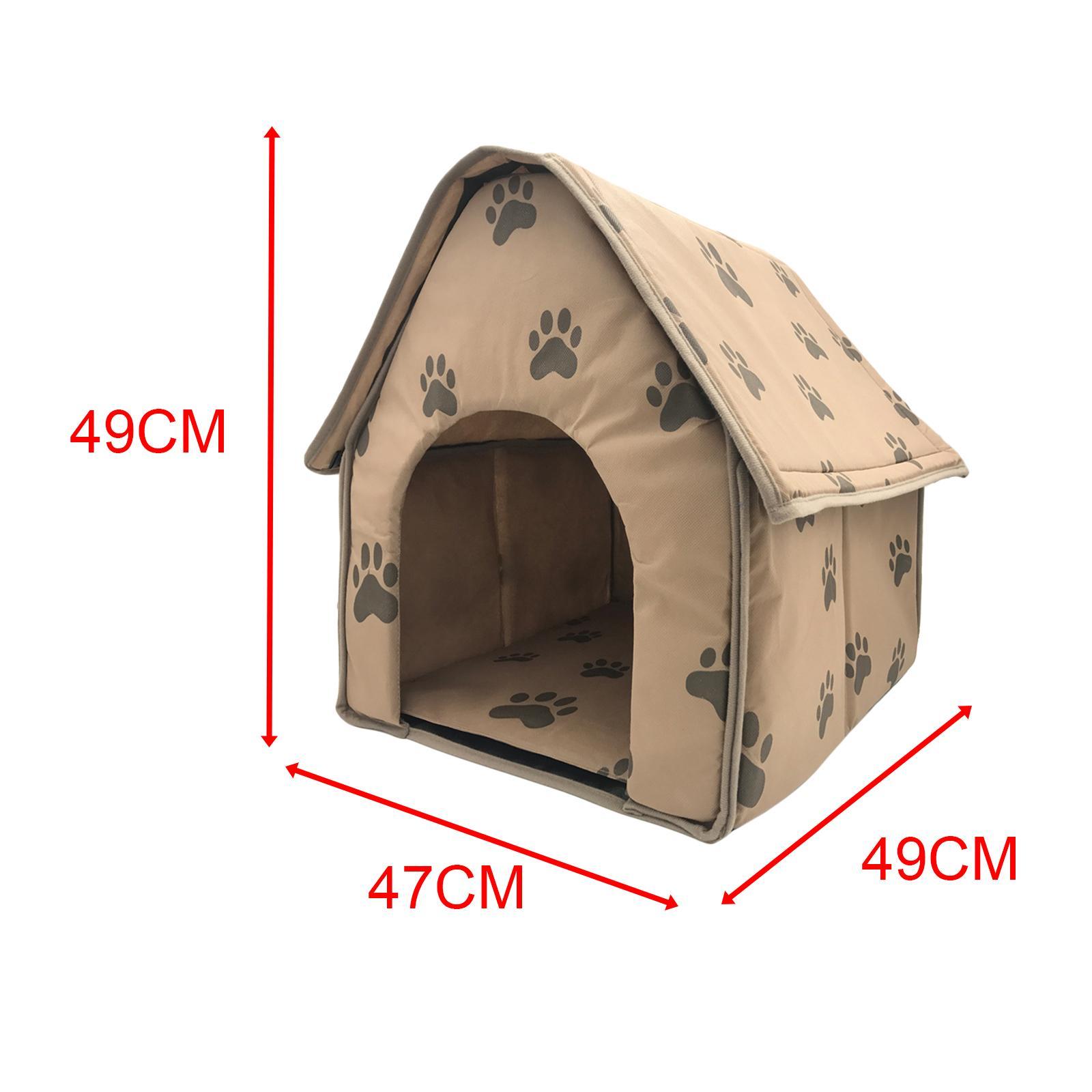 Small Footprints Pet House Dog Bed House Kitty Nonslip Dog Sleeping Bed Winter Warm Nest Cat Bed for Indoor Cats, for Small Medium Dogs Cats
